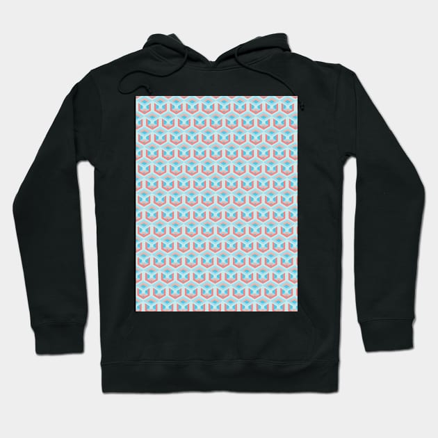 Pattern Geometry Cubic Pastel Hoodie by WwsNttb